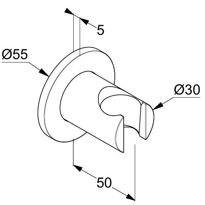 Настенный держатель Kludi A-QA 65557N1-00 брашированная бронза PVD