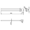Полотенцедержатель KLUDI VELA S 25977N0 брашированное золото PVD