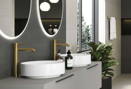 Смеситель для биде KLUDI BOZZ 38533N076 брашированное золото PVD