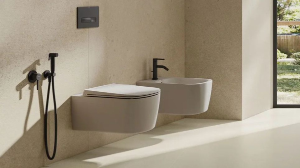 Унитаз подвесной KLUDI RESA S 27WCSET43 безободковый, смыв торнадо, soft close, белый глянцевый