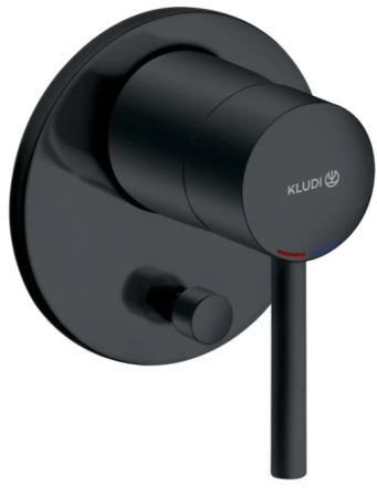 Душевой комплект KLUDI BOZZ 387363976 черный матовый, С ВНУТРЕННЕЙ ЧАСТЬЮ