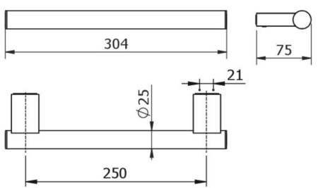 Поручень для ванны KLUDI VELA C 31981N1 брашированная бронза PVD