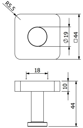 Крючок KLUDI VELA S 25984N5 брашированный никель PVD