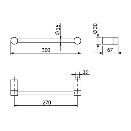 Полотенцедержатель KLUDI VELA R 5896205 хром