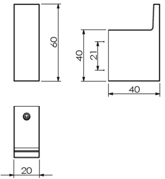 Крючок KLUDI VELA C 31984N5 брашированный никель PVD