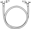Душевой шланг KLUDI LOGO 6105505-00 хром