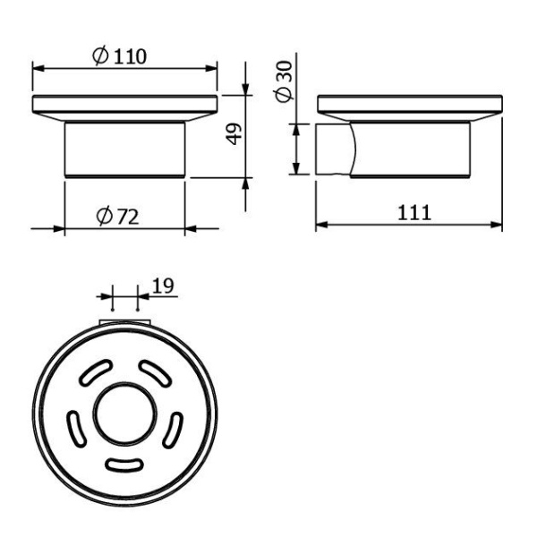 Мыльница KLUDI VELA R 5898505 хром