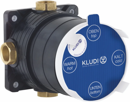 Душевой комплект KLUDI NOVA FONTE 208313915 черный матовый, С ВНУТРЕННЕЙ ЧАСТЬЮ