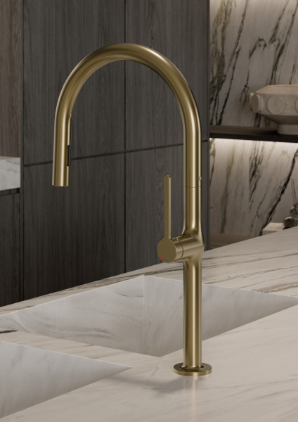 Смеситель для кухни Kludi Reef 50851N275 брашированный черный
