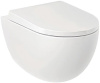 Унитаз подвесной KLUDI RESA D 24WCSET43 безободковый, смыв торнадо, с сиденьем soft close, белый глянцевый