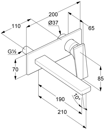 Смеситель для раковины Kludi Decus 54244N175 брашированная бронза PVD