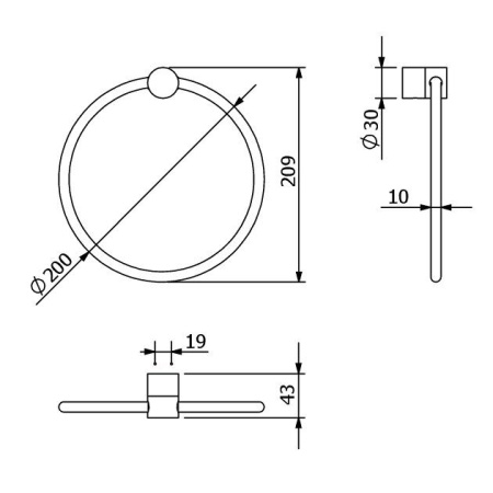 Полотенцедержатель KLUDI VELA R 5897853 белый матовый