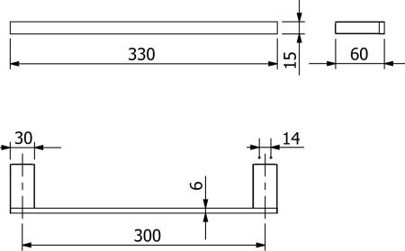 Полотенцедержатель KLUDI VELA C 31962N2 оружейная сталь PVD