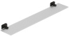 Полка стеклянная KLUDI VELA S 25973N2 оружейная сталь PVD