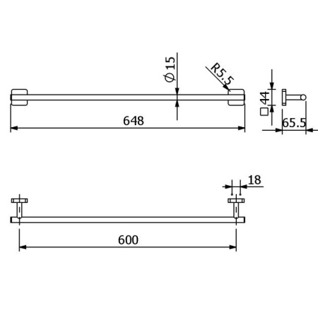 Полотенцедержатель KLUDI VELA S 2597953 белый матовый