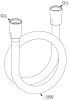 Душевой шланг Kludi Suparaflex 61071N2-00 125 см, оружейная сталь PVD