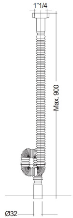 Гофра для раковины Kludi Rotexa 2110500-00 32 мм