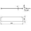 Полка стеклянная KLUDI VELA R 5897339 черный матовый