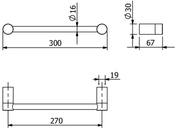Полотенцедержатель KLUDI VELA R 58962N1 брашированная бронза PVD