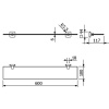 Полка стеклянная KLUDI VELA S 2597339 черный матовый