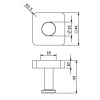 Крючок KLUDI VELA S 2598439 черный матовый