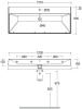Раковина подвесная KLUDI RESA 59WW12139 прямоугольная 121x50 черный матовый
