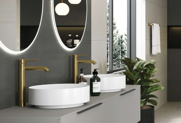 Смеситель для раковины KLUDI BOZZ 38288N076 брашированное золото PVD