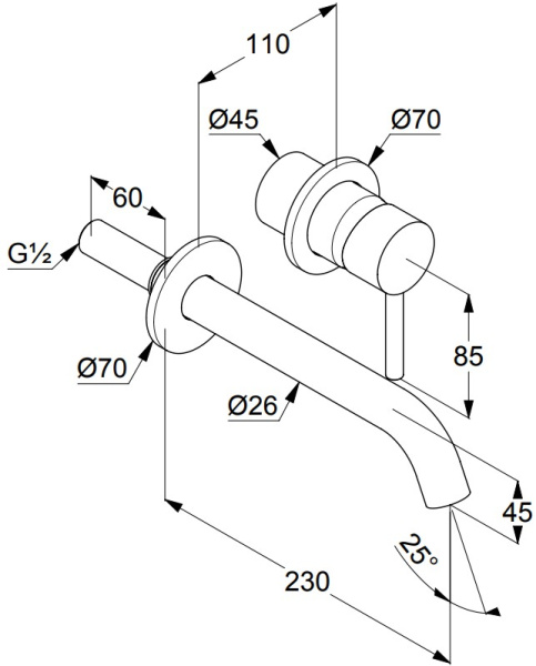 Смеситель для раковины KLUDI BOZZ 382455376 белый матовый